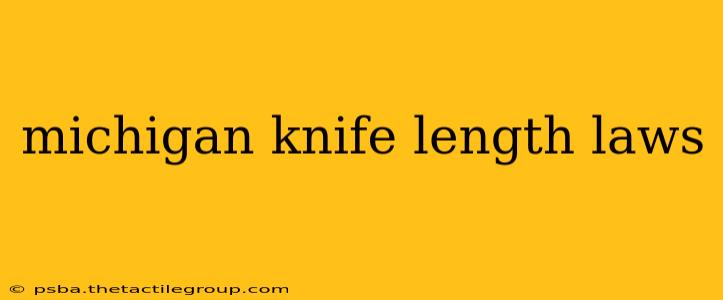 michigan knife length laws