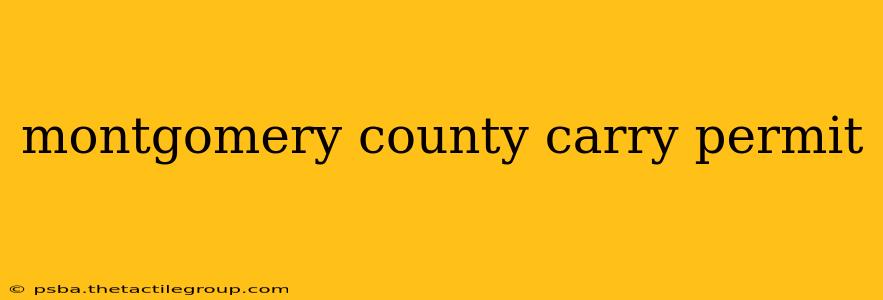 montgomery county carry permit