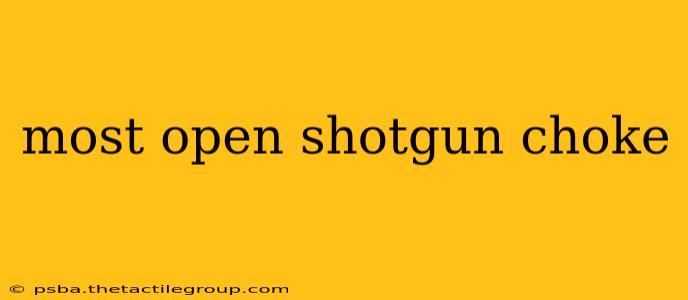 most open shotgun choke