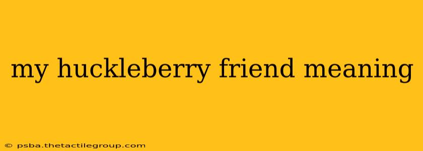 my huckleberry friend meaning