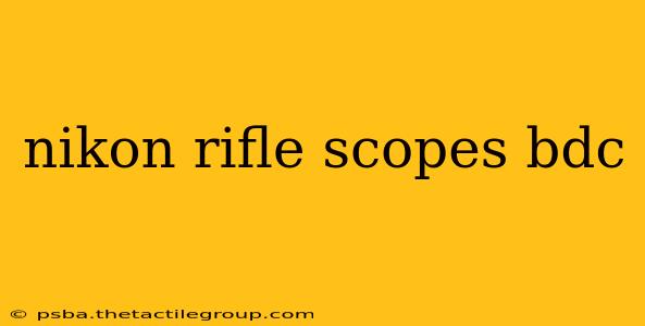 nikon rifle scopes bdc