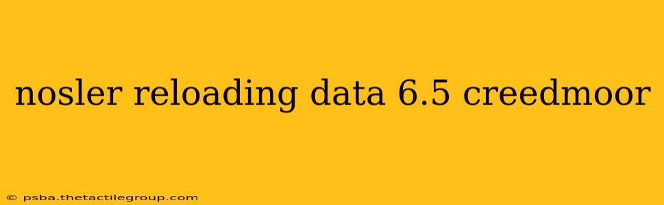 nosler reloading data 6.5 creedmoor