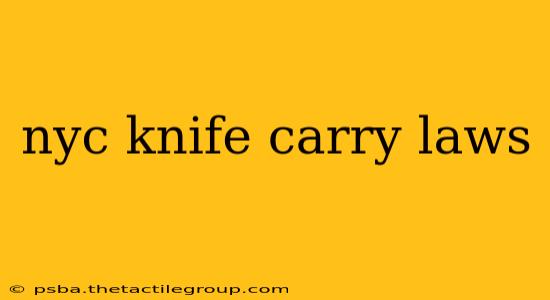 nyc knife carry laws