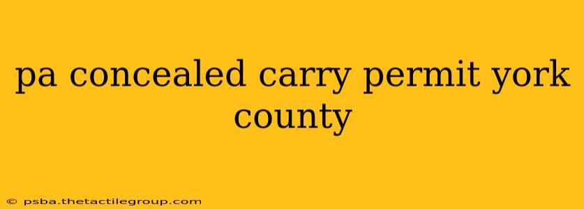 pa concealed carry permit york county