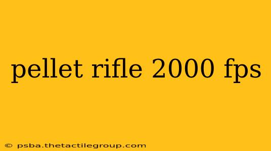 pellet rifle 2000 fps