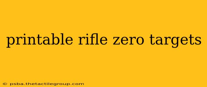 printable rifle zero targets