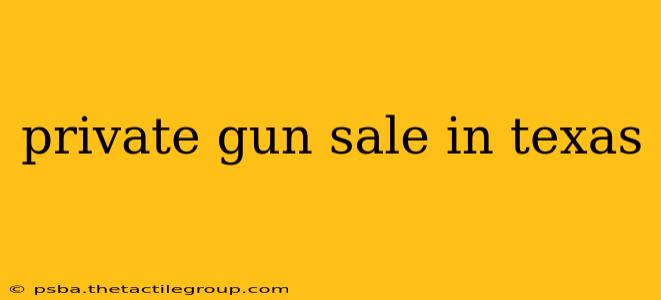 private gun sale in texas