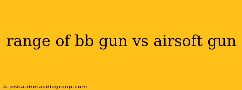 range of bb gun vs airsoft gun