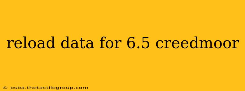 reload data for 6.5 creedmoor