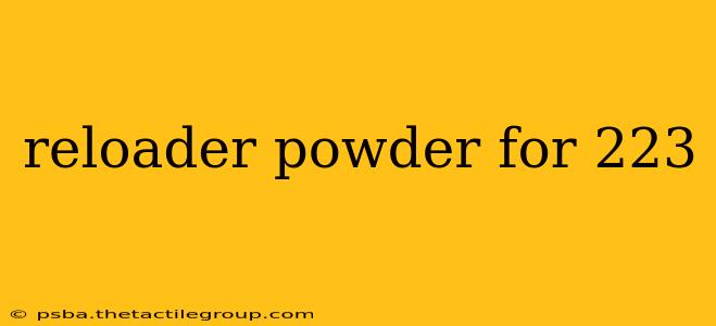 reloader powder for 223