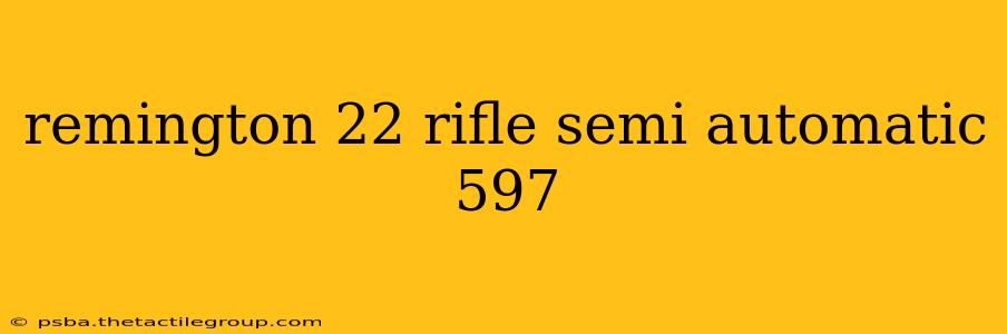 remington 22 rifle semi automatic 597