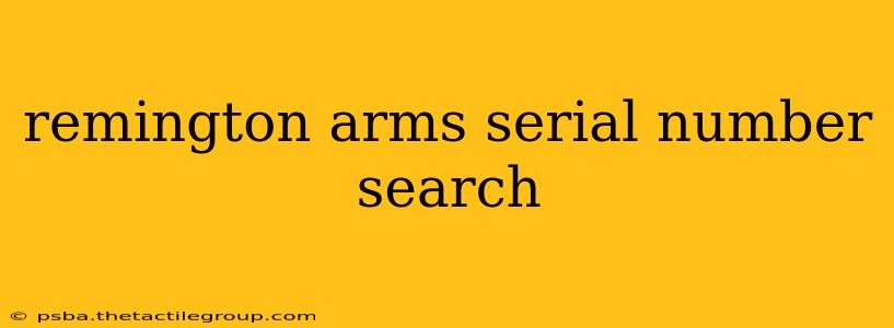 remington arms serial number search