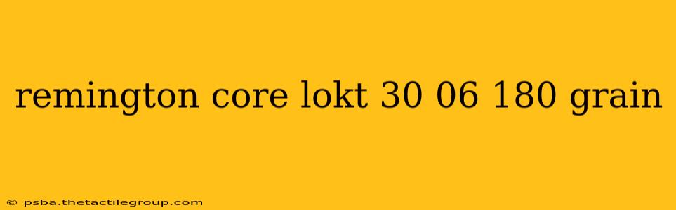 remington core lokt 30 06 180 grain