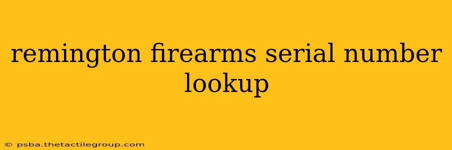 remington firearms serial number lookup