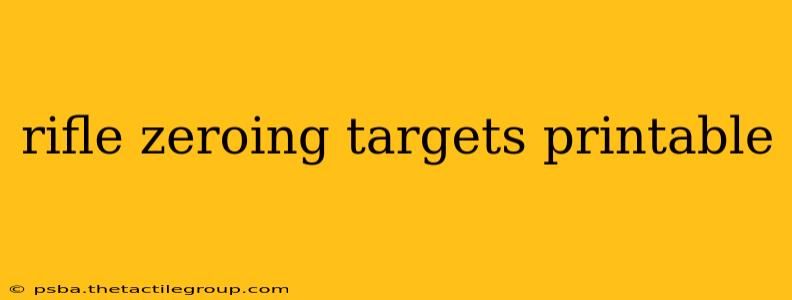 rifle zeroing targets printable