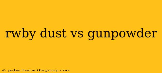 rwby dust vs gunpowder