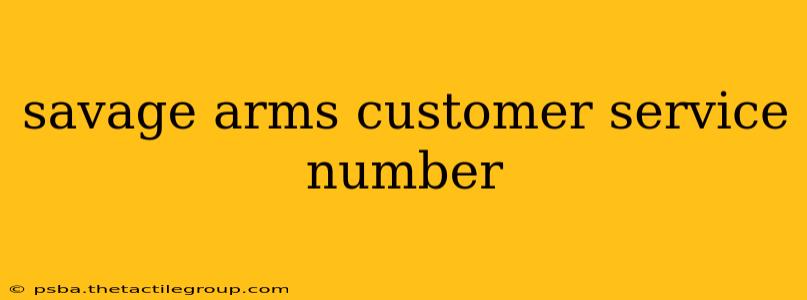 savage arms customer service number