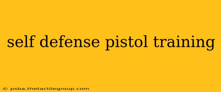 self defense pistol training