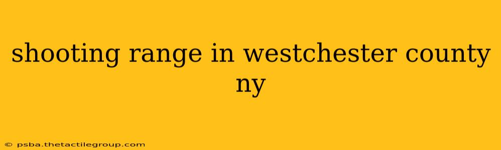 shooting range in westchester county ny