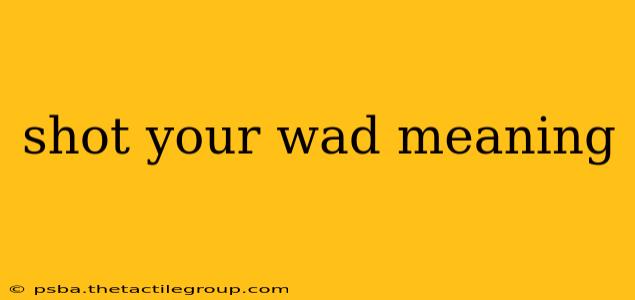 shot your wad meaning