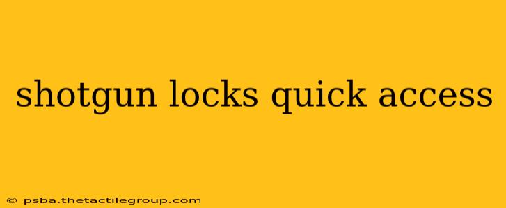 shotgun locks quick access