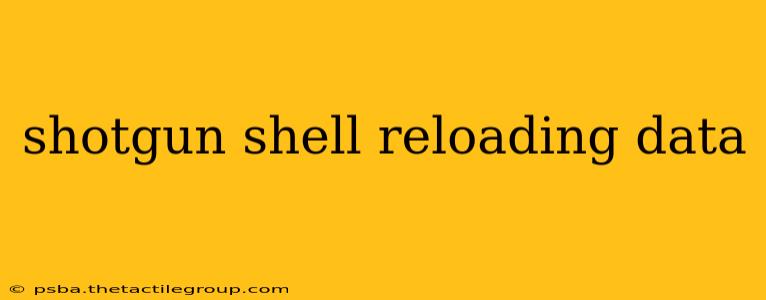 shotgun shell reloading data