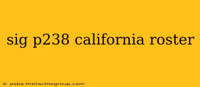 sig p238 california roster