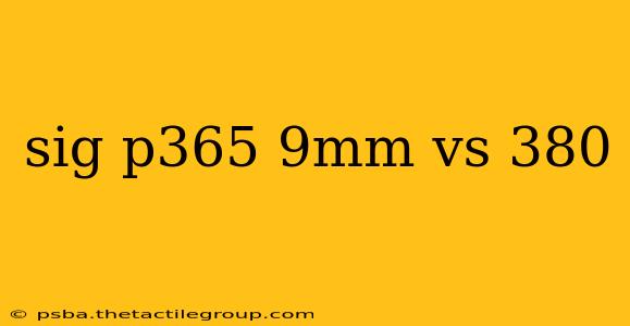 sig p365 9mm vs 380