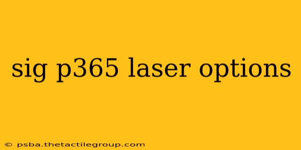 sig p365 laser options