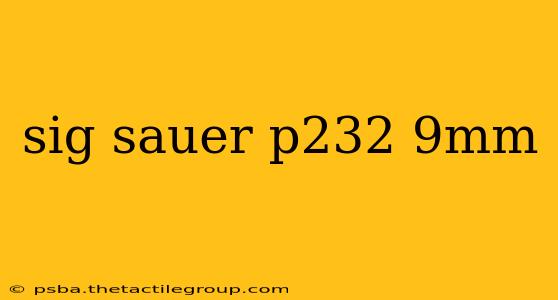 sig sauer p232 9mm