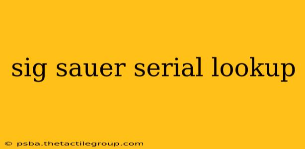 sig sauer serial lookup