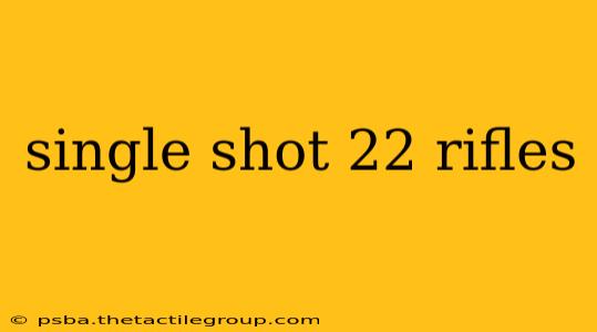 single shot 22 rifles