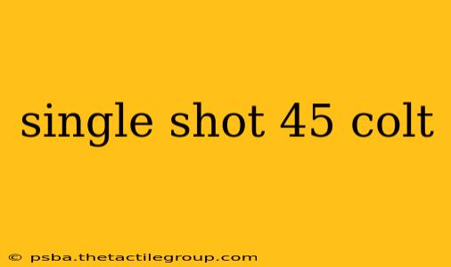 single shot 45 colt