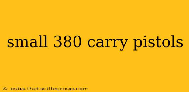 small 380 carry pistols