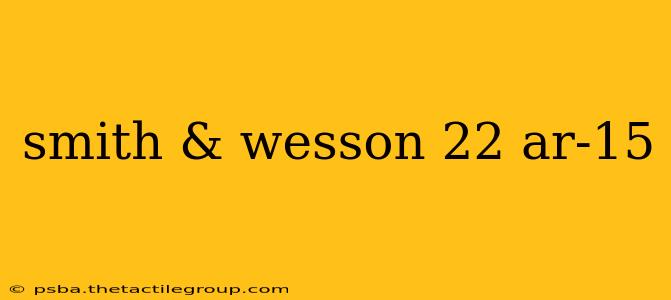 smith & wesson 22 ar-15