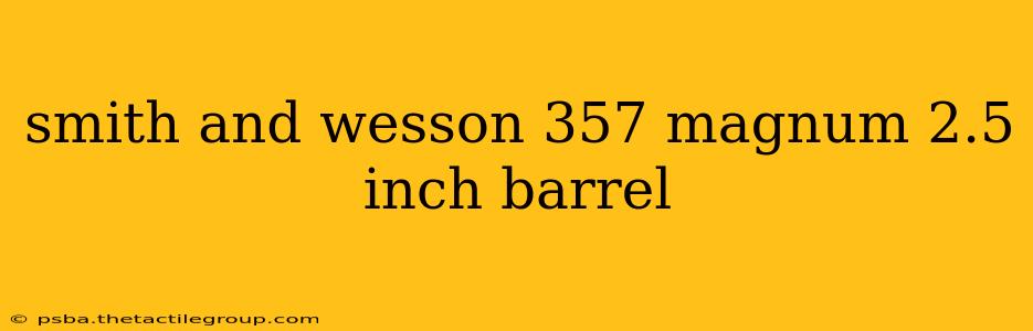 smith and wesson 357 magnum 2.5 inch barrel