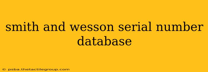 smith and wesson serial number database