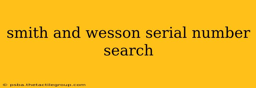 smith and wesson serial number search