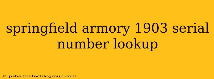 springfield armory 1903 serial number lookup