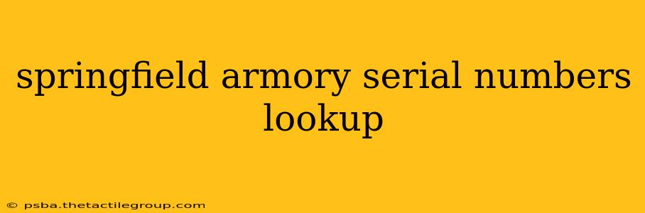 springfield armory serial numbers lookup