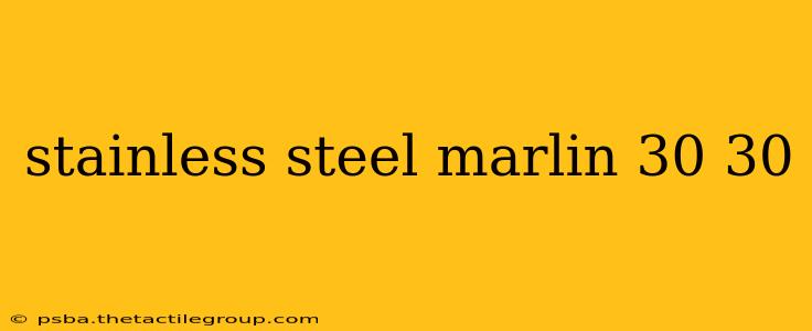 stainless steel marlin 30 30