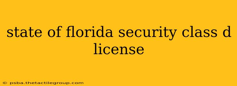 state of florida security class d license