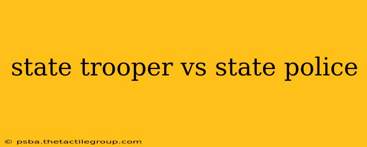 state trooper vs state police