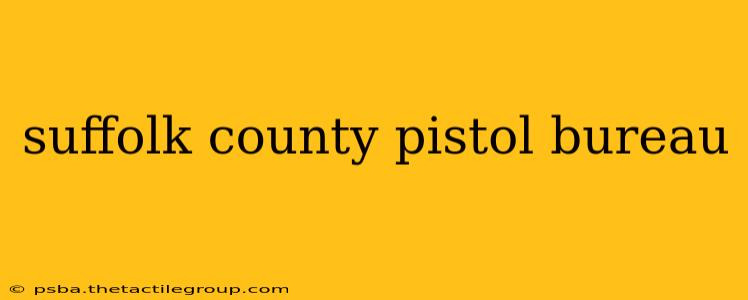 suffolk county pistol bureau