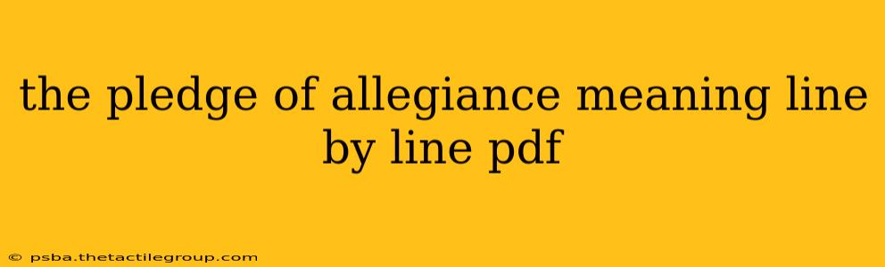 the pledge of allegiance meaning line by line pdf