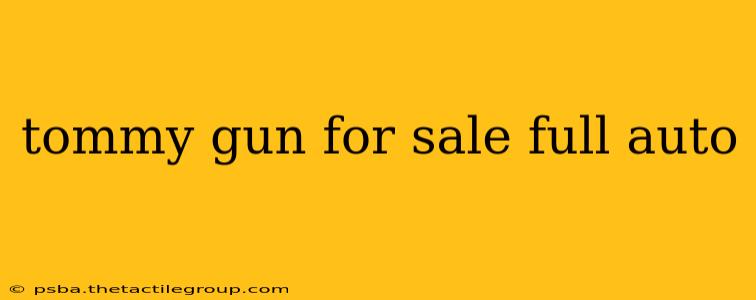 tommy gun for sale full auto