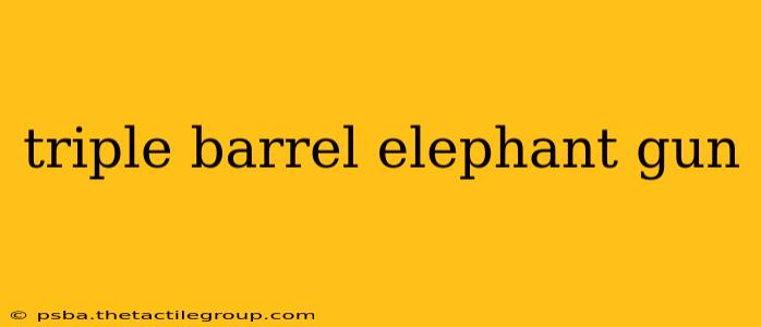 triple barrel elephant gun