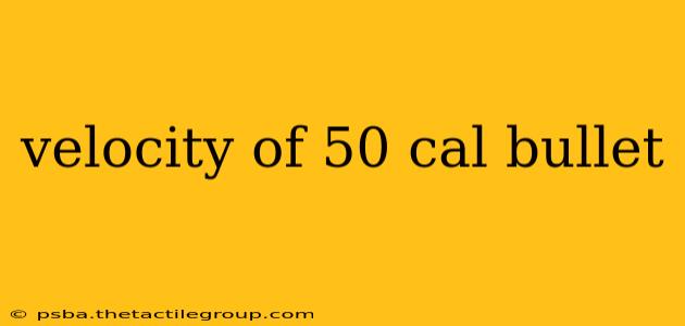 velocity of 50 cal bullet