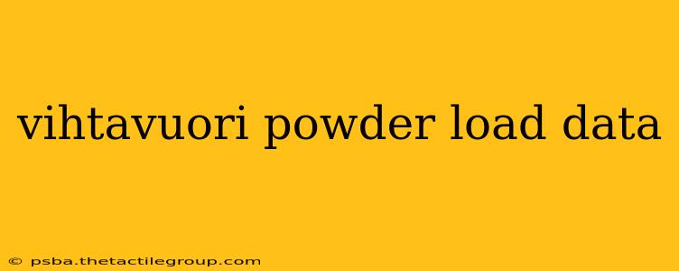 vihtavuori powder load data