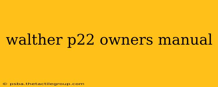 walther p22 owners manual